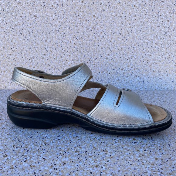 FINN COMFORT Strap Sandals Sling Back Leather Comfort Size 37 - Picture 11 of 16